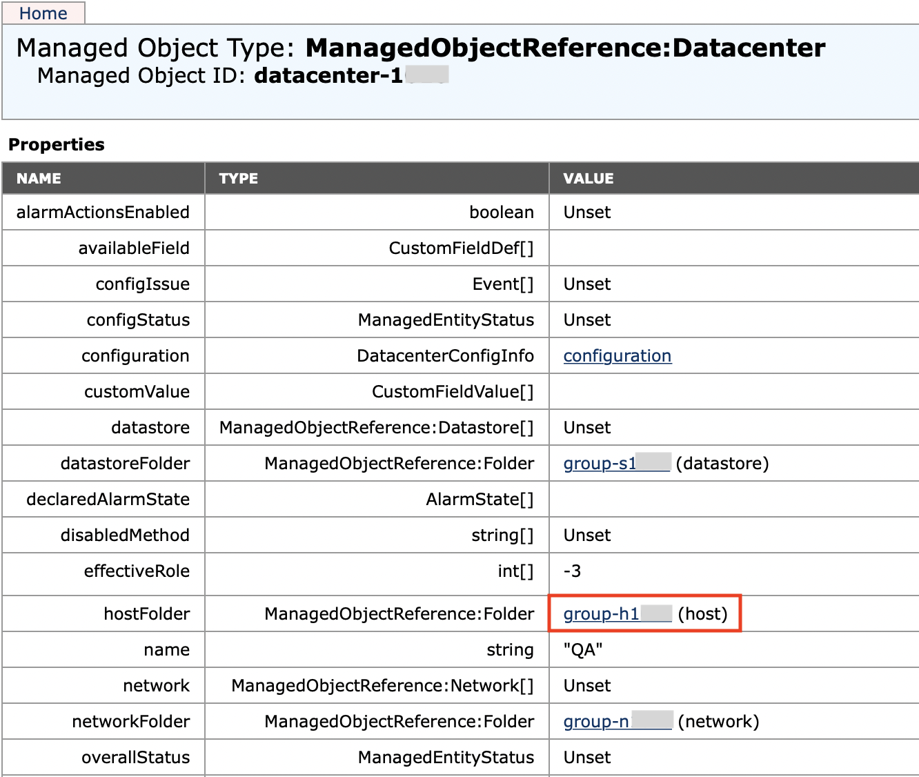How to find the managed object id moid of a vmware vsphere cluster